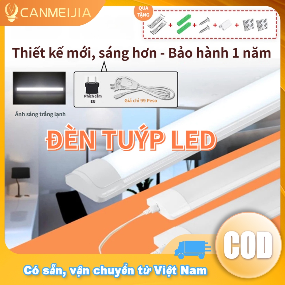 Đèn ống Led, đèn led T5 30cm/50cm, Ống bán nguyệt 10W 20W Trang trí tường cho phòng khách tủ tủ bếp Đèn trần siêu sáng [Ống +1.8m Cắm]