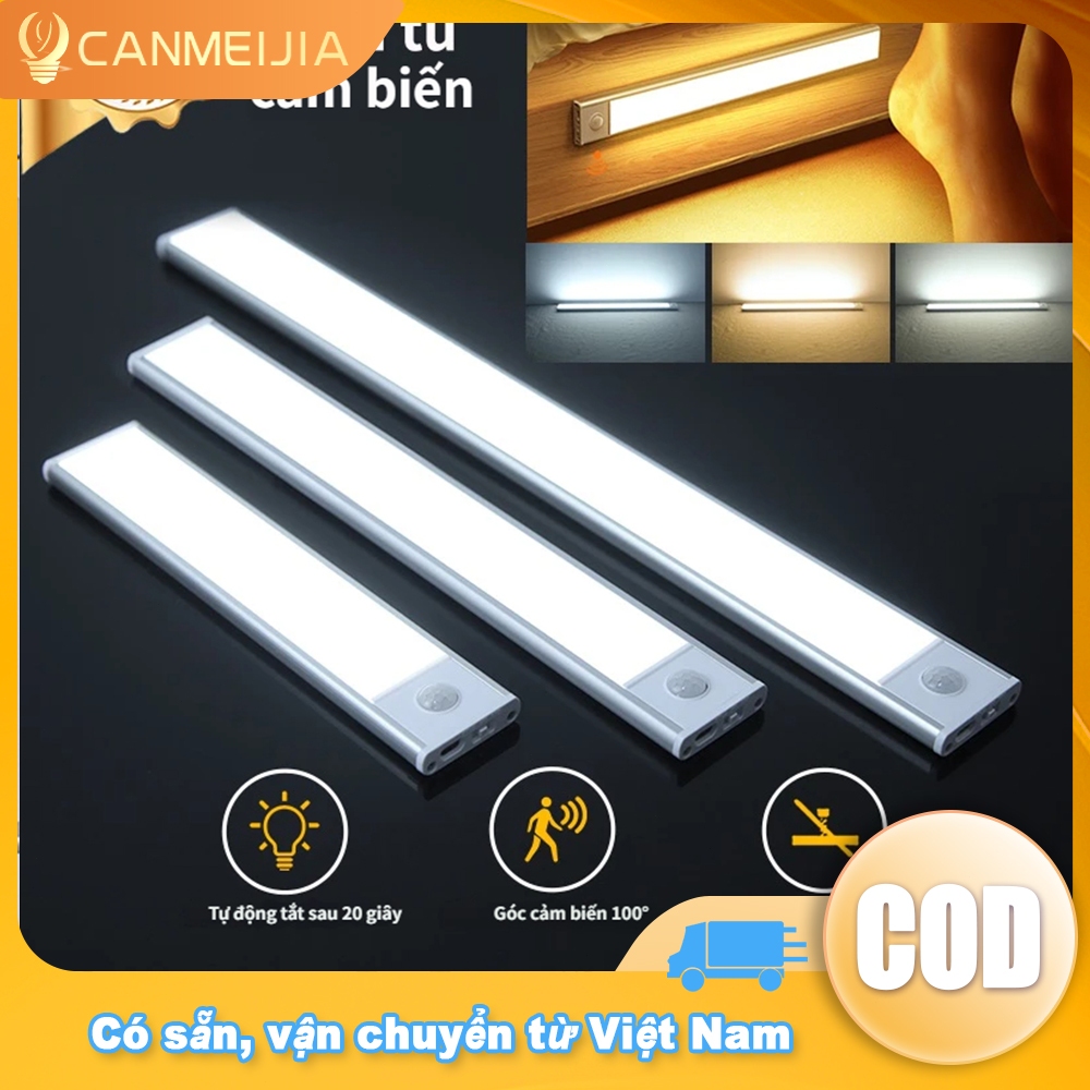 Đèn Cảm Biến,Đèn Led Cảm Trí,Chuyển Động Không Dây Thông Minh Dèn ngủ 10/20/30/40/50cm -Gắn Cầu Thang/NhPhòng Ngủ/à Vệ Sinh/Tủ Quần Áo/Bếp/Chiếu sáng nhà