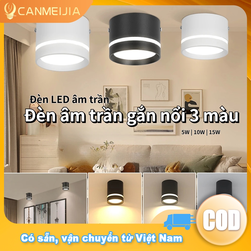 3 Màu Bề Mặt Downlight Led Spot Celing Light Panel Lights 5 / 10 / 15W Spotlight E27 Vuông Tròn Chiếu Sáng Trong Nhà Cho Phòng Ngủ Phòng Khách Ban Công Hội Trường