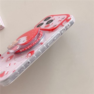 IPhone 17 Pro Max Strawberry Cat pattern Chất liệu TPU IMD craft Vỏ điện thoại in hai lớp