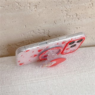 IPhone 17 Pro Max Strawberry Cat pattern Chất liệu TPU IMD craft Vỏ điện thoại in hai lớp