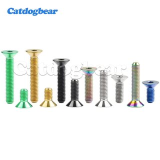 Vít chìm lục giác Catdogbear Titan Bolt M6 với nhiều chiều dài từ 10 đến 45mm, phù hợp cho các bộ phận và nắp xe đạp