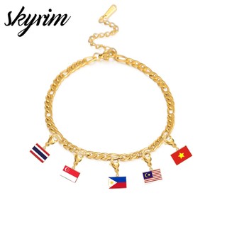Trang Sức Quốc Kỳ Skyrim - Thép Không Gỉ 10x6,6mm, Phù Hợp Làm Quà Tặng Thời Trang