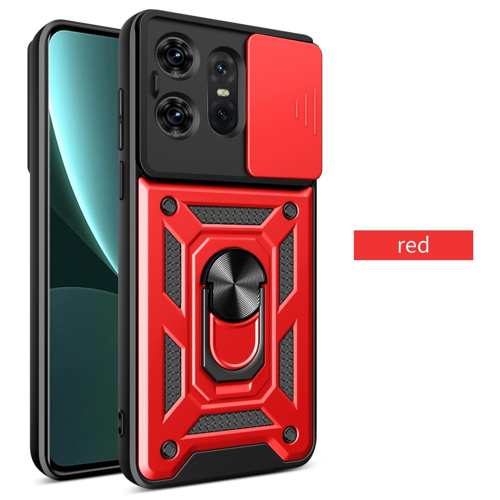 Ống Kính Trượt Camera Bảo Vệ Giáp Lai Dành Cho Motorola MOTO Edge 40 50 60 Neo Ultra Fusion Pro Fusion Kim Loại Nhẫn Giá Đỡ Mặt Sau