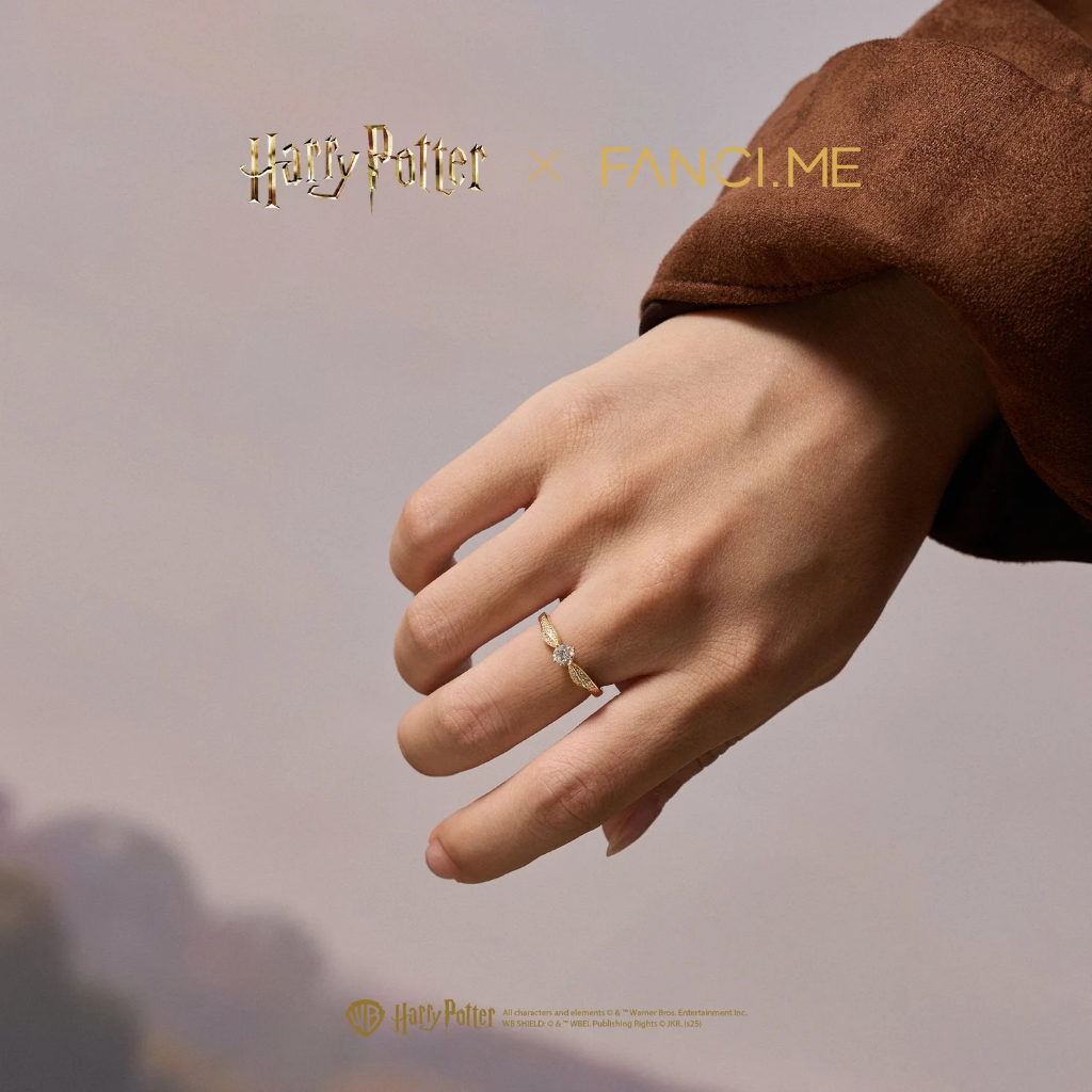 Nhẫn bạc Harry Potter x FanciMe Golden Snitch