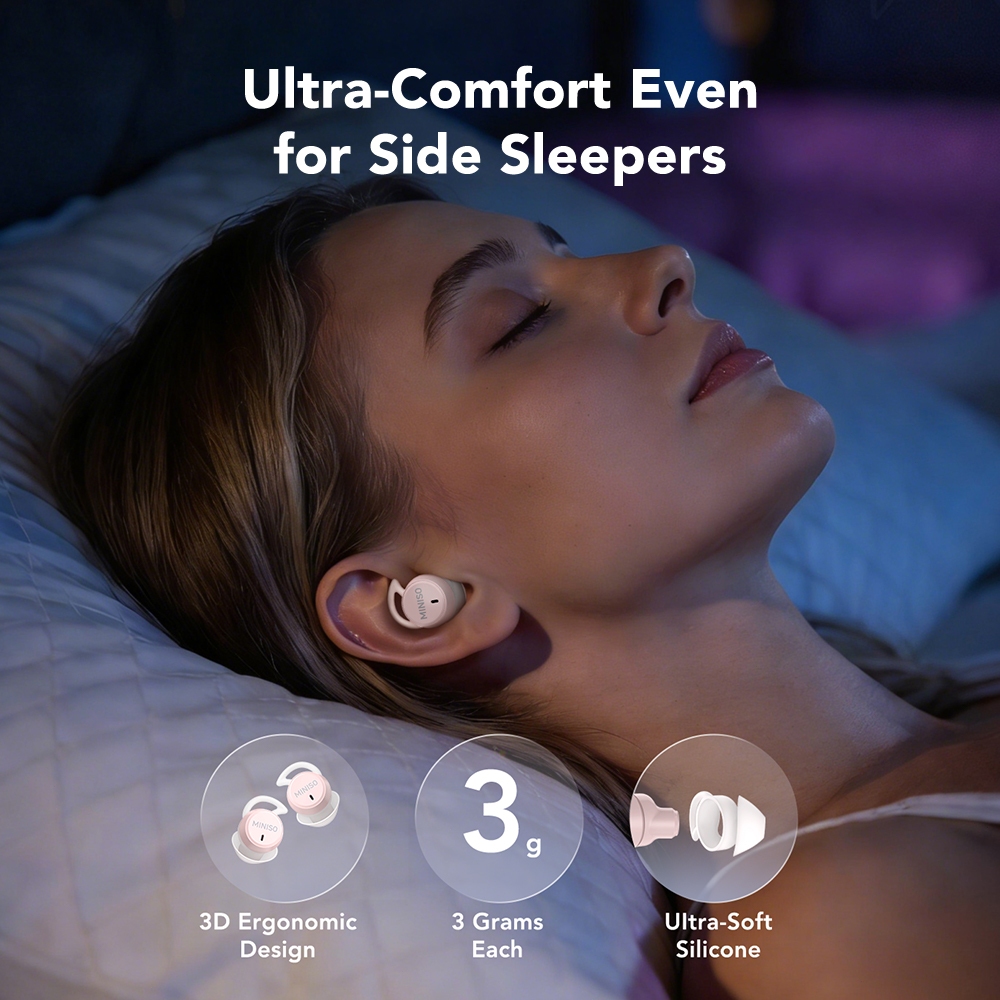 MINISO MS217 Tai nghe Bluetooth  Công nghệ AI dịch thuật 134 ngôn ngữ  Chống ồn chủ động ANC Hỗ trợ giấc ngủ  siêu nhẹ Âm thanh HiFi Chống nước IPX5 | BigBuy360 - bigbuy360.vn