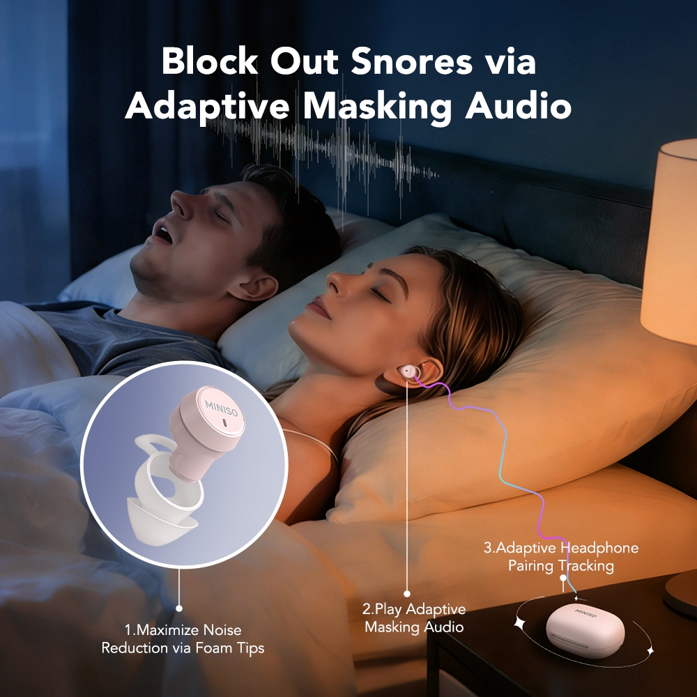 MINISO MS217 Tai nghe Bluetooth  Công nghệ AI dịch thuật 134 ngôn ngữ  Chống ồn chủ động ANC Hỗ trợ giấc ngủ  siêu nhẹ Âm thanh HiFi Chống nước IPX5 | BigBuy360 - bigbuy360.vn