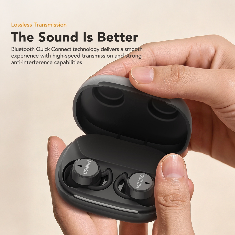 MINISO MS217 Tai nghe Bluetooth  Công nghệ AI dịch thuật 134 ngôn ngữ  Chống ồn chủ động ANC Hỗ trợ giấc ngủ  siêu nhẹ Âm thanh HiFi Chống nước IPX5 | BigBuy360 - bigbuy360.vn