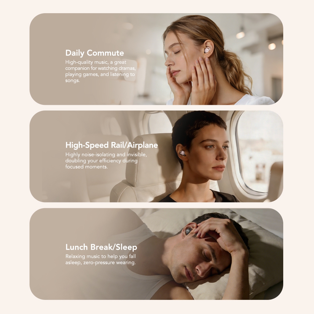 MINISO MS217 Tai nghe Bluetooth  Công nghệ AI dịch thuật 134 ngôn ngữ  Chống ồn chủ động ANC Hỗ trợ giấc ngủ  siêu nhẹ Âm thanh HiFi Chống nước IPX5 | BigBuy360 - bigbuy360.vn
