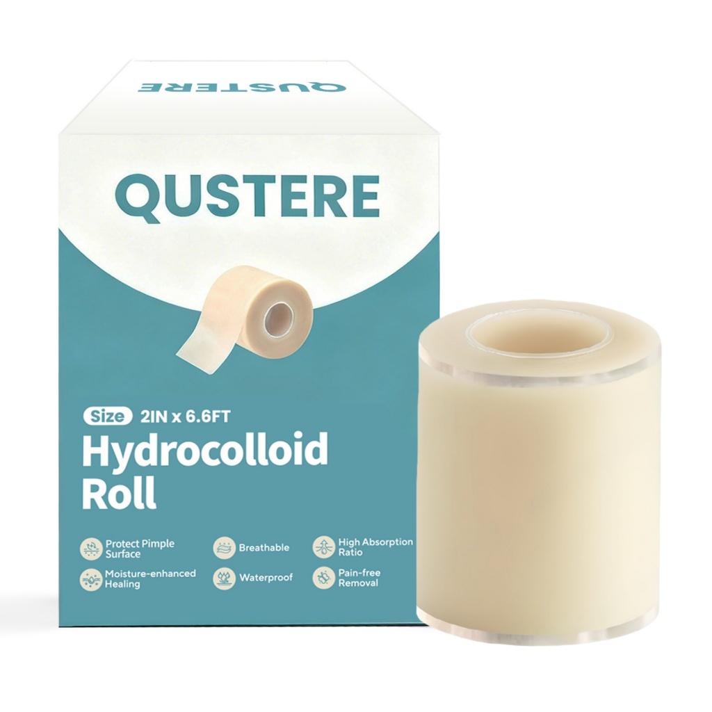 QUSTERE Hydrocolloid Acne Patch Roll 2M – Miếng Dán Mụn Dạng Cuộn Hấp Thụ Dịch Tiết, Mỏng Nhẹ Không Thấm Nước, Chăm Sóc Da Hằng Ngày