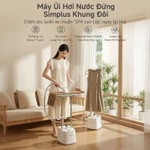 Simplus Bàn ủi hơi đứng hai thanh đỡ, bình chứa nước 2.7L công suất 2000W lượng hơi nước 38g/phút làm nóng nhanh 20 giây điều chỉnh 2 tốc độ ủi phẳng và ủi đứng 2 trong 1 hơi nước nhiệt độ cao 100℃ GTJH025FZ — ảnh 3