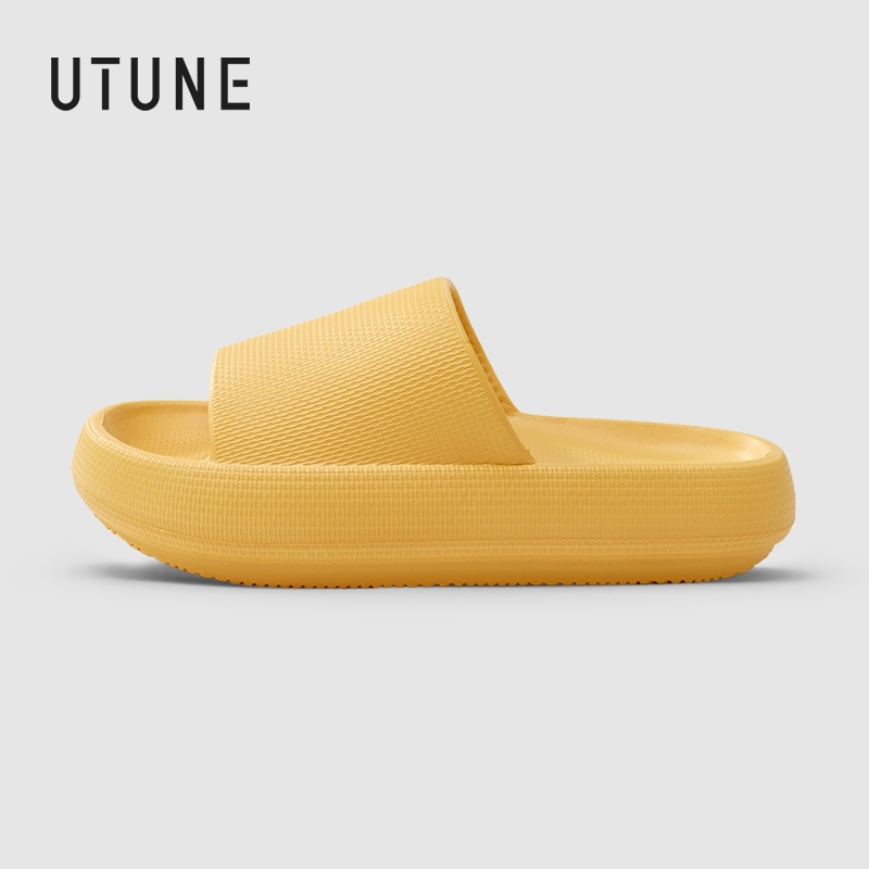 UTUNE Dép EVA đế dày 4cm thời trang đi ngoài trời êm mềm đàn hồi dép đi trong nhà gia đình chống trượt dùng phòng tắm đế chống trơn an toàn nam nữ mùa hè thoải mái nhẹ