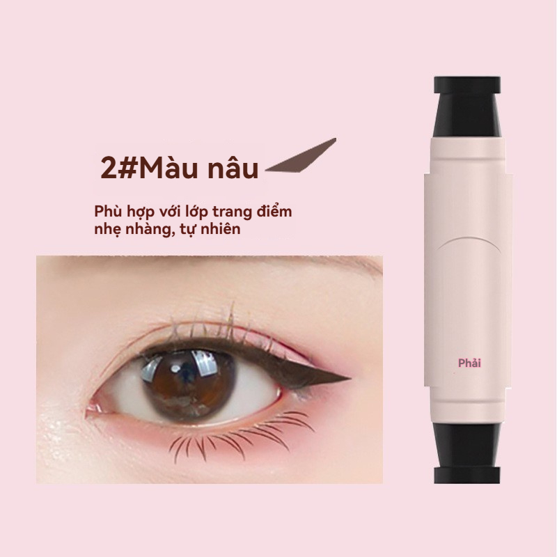Qiyuduola 【Bút kẻ mắt】 có khuôn - Tạo nét mắt nhanh, dễ dàng, phù hợp mọi người, giá ưu đãi