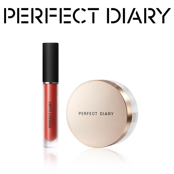 Phấn phủ PERFECT DIARY PerfectStay kiềm dầu chống thấm nước kiểm soát dầu 4 màu tùy chọn chuyên dụng 7g & Son kem DreamMatte màu lì siêu mịn lâu trôi cao cấp 2.5g