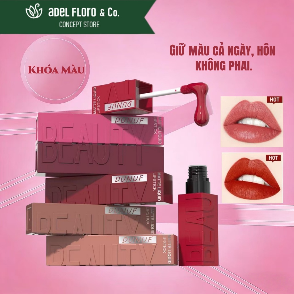 💋【Adel Floro & Co.】Son Lì VYNL | Siêu lì màu, mượt nhung, không khô môi, lên màu chuẩn