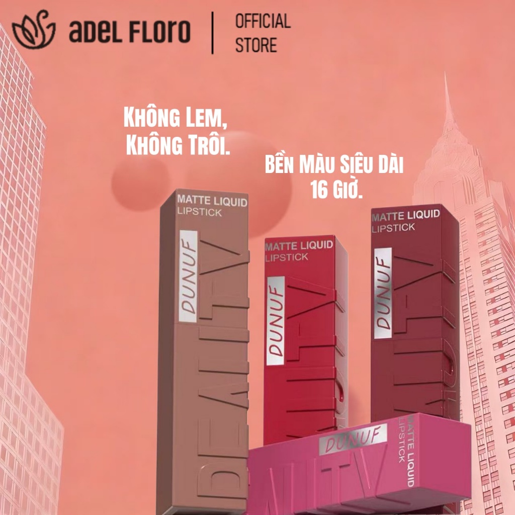 💋【Adel Floro & Co.】Son Lì VYNL | Siêu lì màu, mượt nhung, không khô môi, lên màu chuẩn
