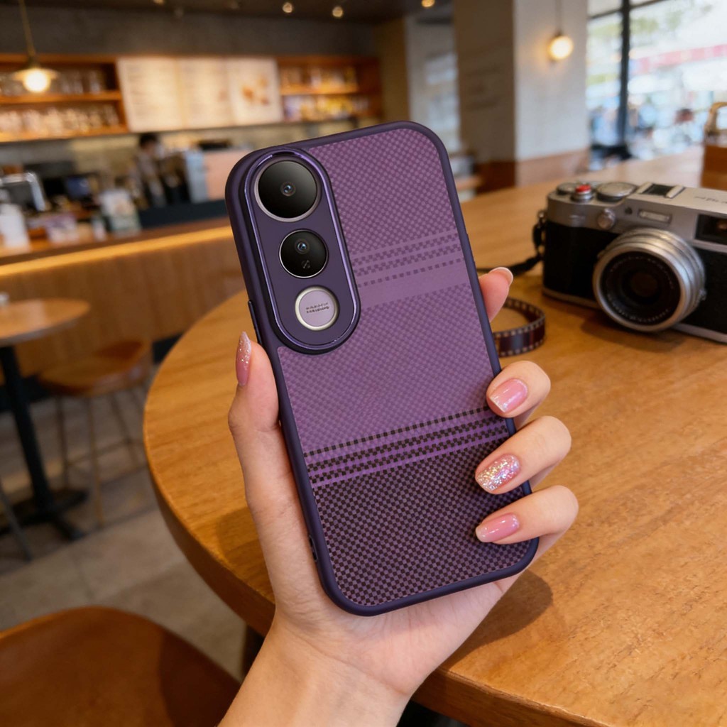 Graffiti Kevlar họa tiết Vỏ điện thoại Bảo vệ Camera Chống trầy xước Phù hợp cho VIVO V50 V60 Lite V50E T4R T4 Pro V60E IQOO Z10R 4G 5G