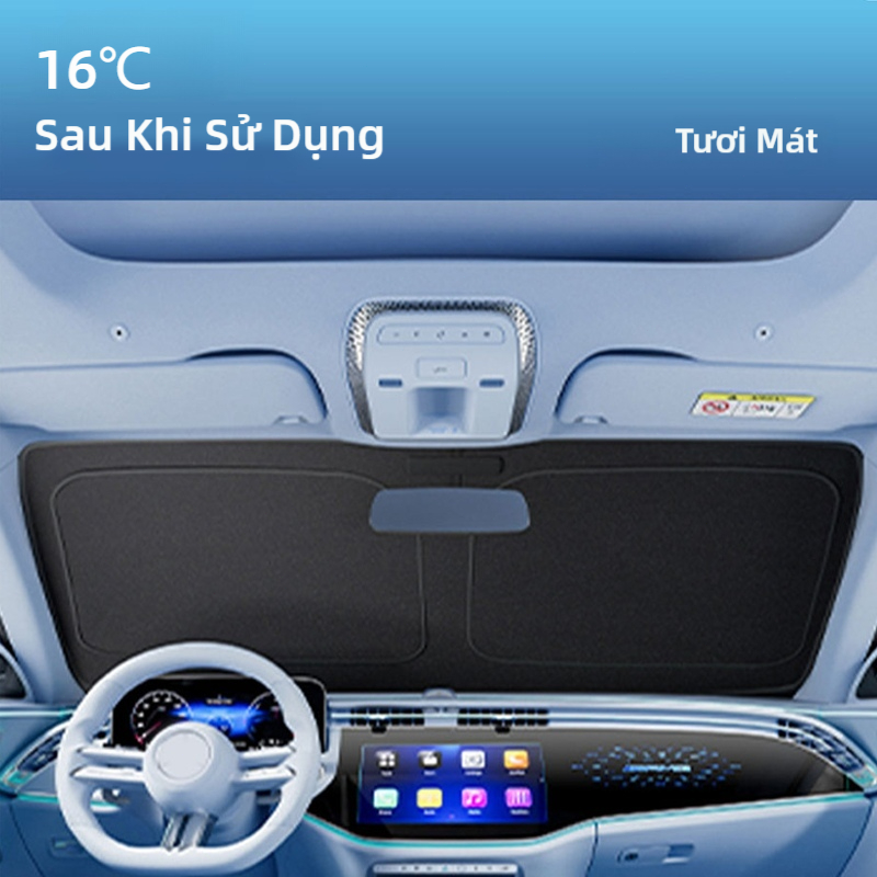 SEAMETAL Xe Kính Chắn Gió Bảo Vệ Che Nắng Có Thể Gập Lại Cửa Sổ Phía Trước Tự Động Chống Nắng Chống Tia UV Cách Nhiệt Kính Chắn Gió Có