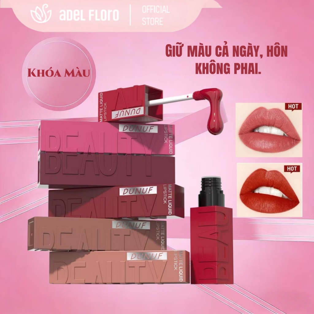 💋【Adel Floro】Son Lì VYNL | Siêu lì màu, mượt nhung, không khô môi, lên màu chuẩn