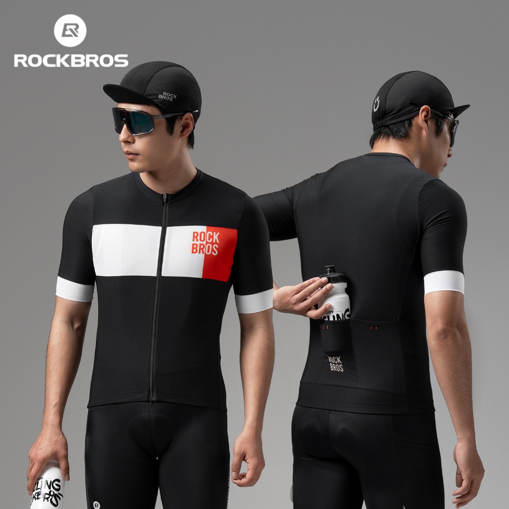ROCKBROS Đi Xe Đạp Jersey Bộ Đồ Đi Xe Đạp Nhẹ Tay Ngắn Thoáng Khí Co Giãn Nhanh Khô MTB Xe Đạp Đường Bộ Nam