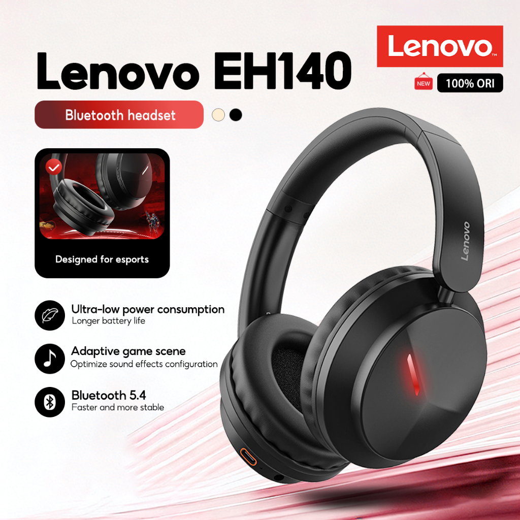 Tai nghe Lenovo EH140 Tai nghe BluetoothTWS có âm thanh nổi HD Tai nghe nhạc HD Tai nghe nhạc có Mic thể thao