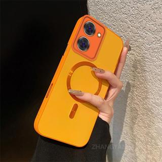 Ốp Lưng Cho Redmi A5 4G Cao Cấp Màu Silicon Chống Rơi Da Cảm Giác Vỏ Điện Thoại Kim Loại Thẩm Mỹ Vòng Từ Tính Thiết Kế Mới