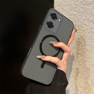 Ốp Lưng Cho Redmi A5 4G Cao Cấp Màu Silicon Chống Rơi Da Cảm Giác Vỏ Điện Thoại Kim Loại Thẩm Mỹ Vòng Từ Tính Thiết Kế Mới