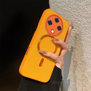 Ốp Lưng Cho POCO C75 Cao Cấp Màu Silicon Chống Rơi Da Cảm Giác Vỏ Điện Thoại Kim Loại Thẩm Mỹ Vòng Từ Tính Thiết Kế Mới