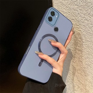 Ốp Lưng Cho Redmi A1 A2 Cao Cấp Màu Silicon Chống Rơi Da Cảm Giác Vỏ Điện Thoại Kim Loại Thẩm Mỹ Vòng Từ Tính Thiết Kế Mới