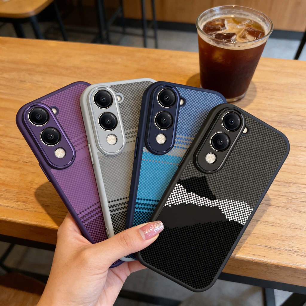 Graffiti Kevlar họa tiết Vỏ điện thoại Bảo vệ Camera Chống trầy xước Phù hợp cho VIVO Y04 Y29S Y19E Y19 Y19S GT IQOO Z10 Lite T4 4G 5G