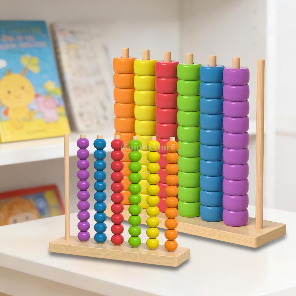 Gamchiano Gỗ Phân Loại Màu Đồ Chơi Xếp Chồng Đồ Chơi Giáo Dục Nhận Dạng Màu Sắc Đồ Chơi Học Tập Sớm Cho Trẻ Em Quà Tặng Sinh Nhật