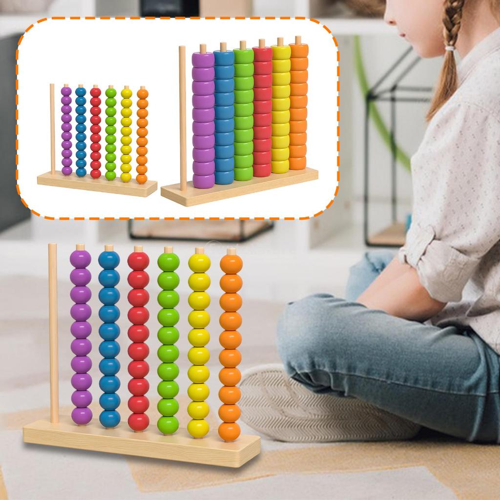Gamchiano Gỗ Phân Loại Màu Đồ Chơi Xếp Chồng Đồ Chơi Giáo Dục Nhận Dạng Màu Sắc Đồ Chơi Học Tập Sớm Cho Trẻ Em Quà Tặng Sinh Nhật