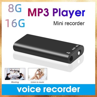 3 trong 1 Mini 8 / 16GB Âm thanh kích hoạt bằng giọng nói kỹ thuật số Đầu ghi giọng nói Mp3 Máy nghe nhạc USB Lưu trữ bộ nhớ Ổ đĩa Flash