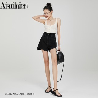 Quần short denim nữ mùa hè 2026, phong cách mới, ôm dáng chữ A nhỏ, ống rộng