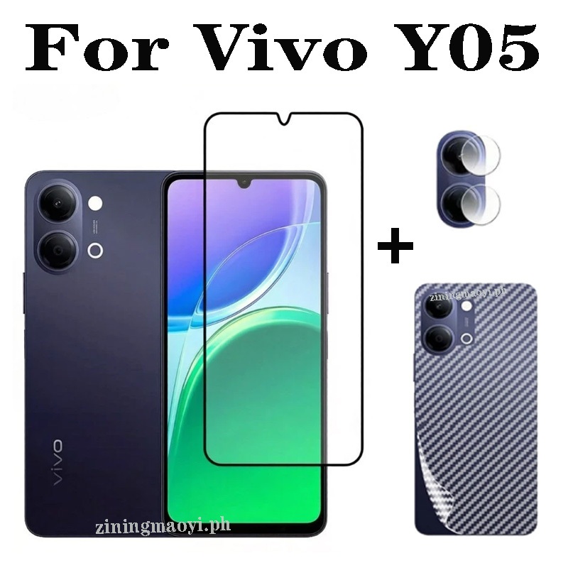 Phim gốm 3 trong 1 Vivo Y05 cho Vivo Y21D Y04 Y03 Y31 Y31D Y19S Bảo vệ màn hình + Phim ống kính máy ảnh + Phim mặt sau
