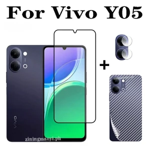 Phim Kính Cường Lực 3 Trong 1 Vivo Y05 Cho Vivo Y21D Y04 Y03 Y31 Y31D Y19S Bảo Vệ Màn Hình + Phim Ống Kính Máy Ảnh + Phim Mặt Sau
