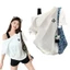 Áo thun nữ màu trắng dáng rộng style Hàn Quốc