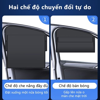 Tấm che nắng cửa sổ ô tô từ tính SEAMETAL Tấm che nắng hai lớp Rèm ô tô toàn / bán che nắng có túi lưu trữ