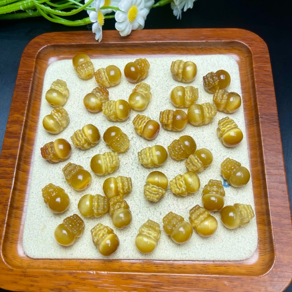 Đá mắt hổ vàng tự nhiên - Phụ kiện thời trang cho vòng tay và mặt dây chuyền