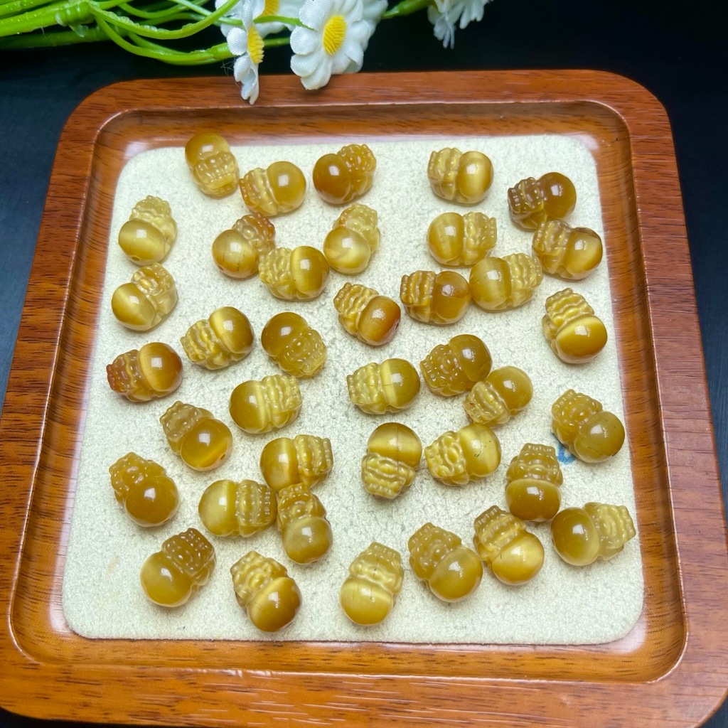 Đá mắt hổ vàng tự nhiên - Phụ kiện thời trang cho vòng tay và mặt dây chuyền