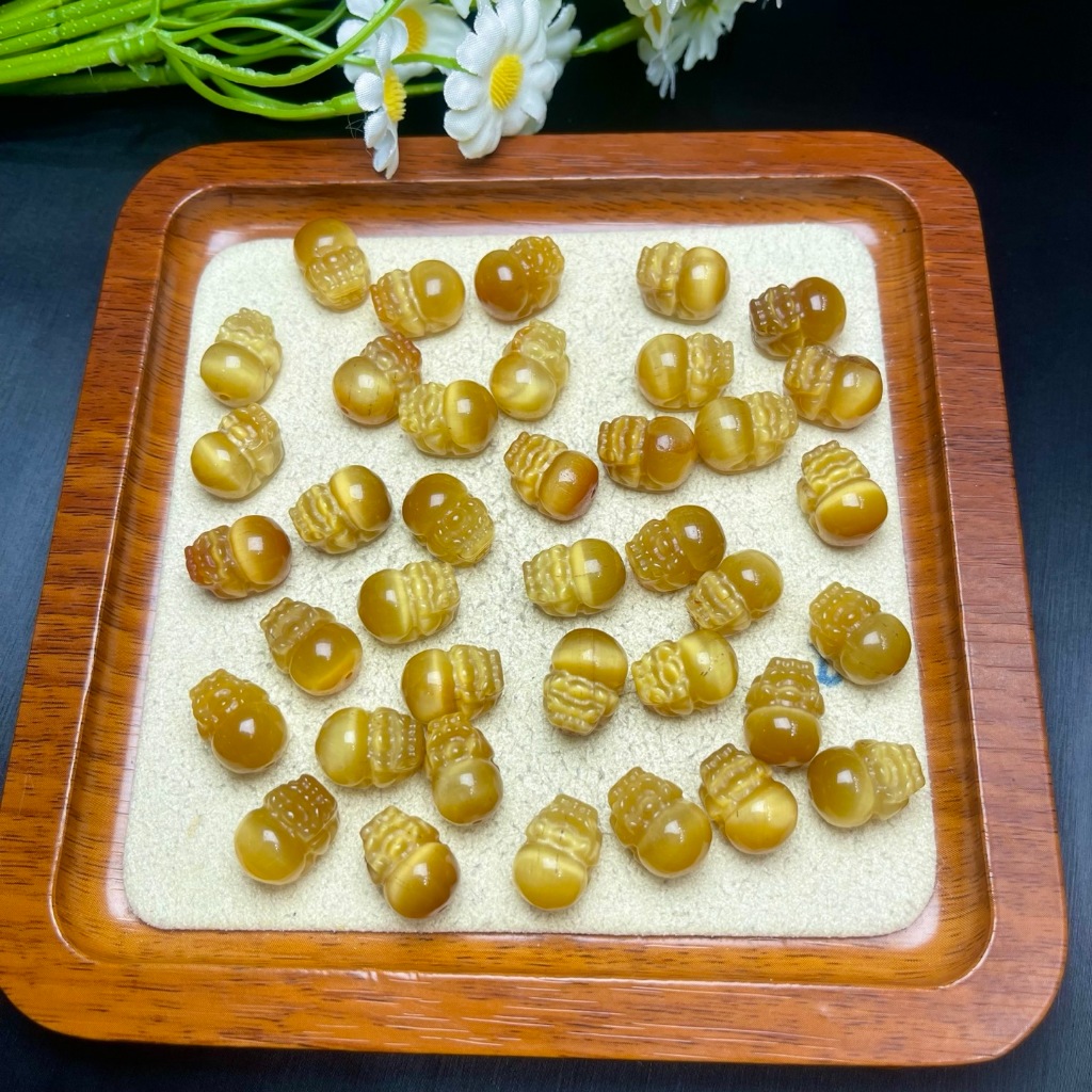 Đá mắt hổ vàng tự nhiên - Phụ kiện thời trang cho vòng tay và mặt dây chuyền