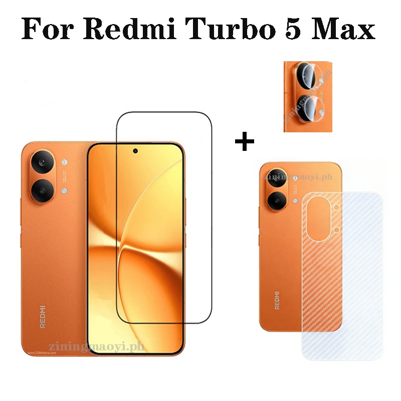 Phim kính cường lực 3in1 Redmi Turbo 5 Max cho Redmi Turbo4 4Pro Turbo 3 Bảo vệ màn hình ống kính máy ảnh và phim mặt sau