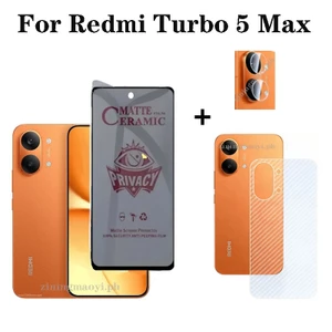 3in1 Redmi Turbo 5 Max Phim bảo mật chống gián điệp cho Redmi Turbo4 4Pro Turbo 3 Bảo vệ màn hình ống kính máy ảnh và phim mặt sau