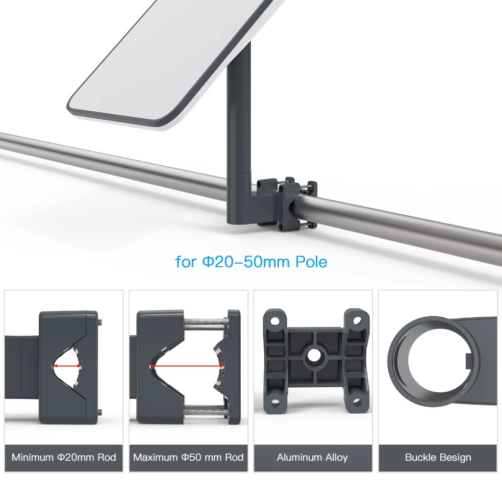 ECILY SK0084 Starlink Mini RV Thang Mount Starlink Giá đỡ mái mini Starlink Mini Cực Kẹp gắn với ống cho RV