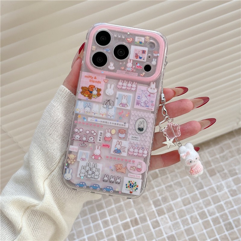 IPhone 17 Pro Max Lắp ráp họa tiết thỏ chất liệu TPU IMD craft Vỏ điện thoại in hai lớp