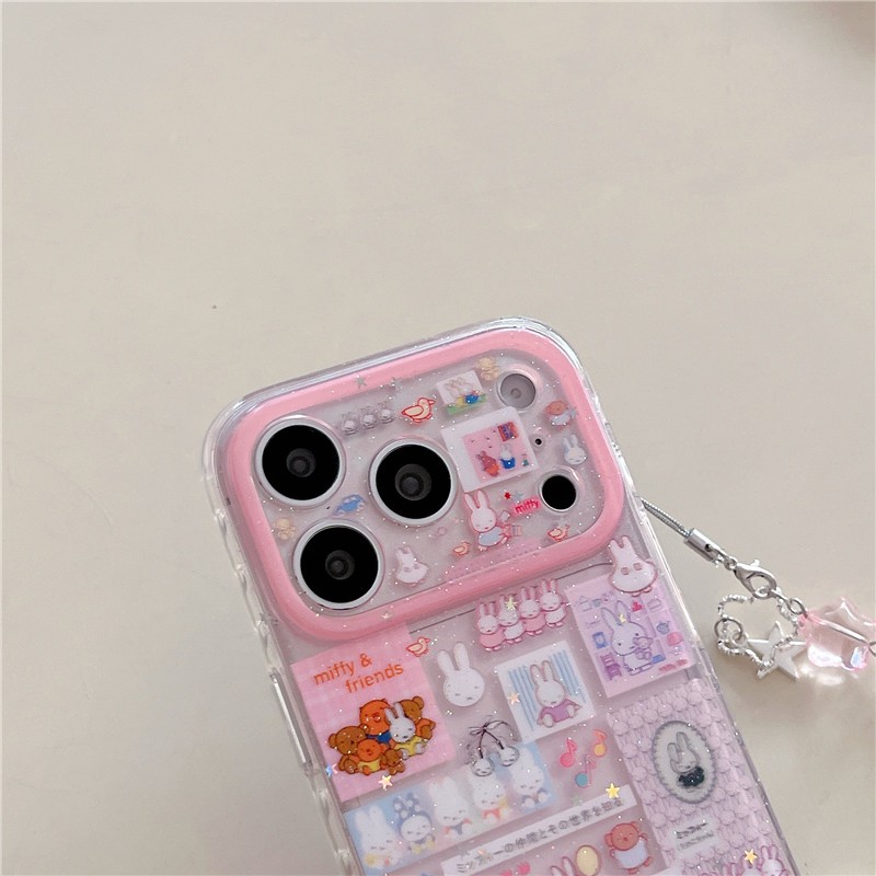 IPhone 17 Pro Max Lắp ráp họa tiết thỏ chất liệu TPU IMD craft Vỏ điện thoại in hai lớp