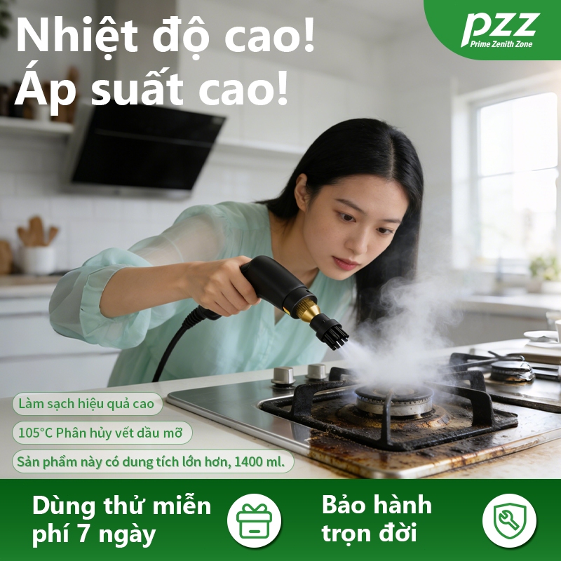 Máy làm sạch hơi nước áp suất cao pzz 220V của Mỹ 221°C / 105℃/ Chất tẩy rửa di động Thích hợp cho nước nóng Những nơi như điều hòa ô tô nhà bếp