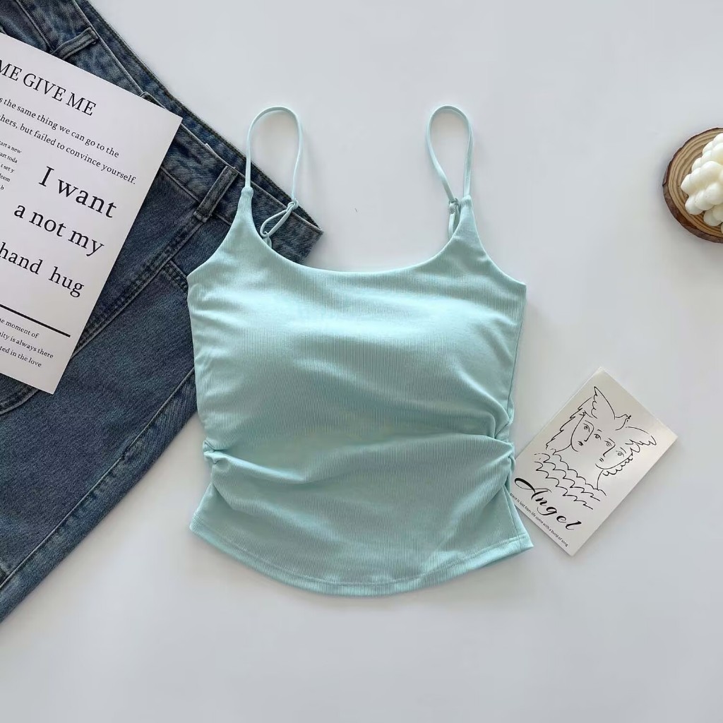 Pure Desire Áo vest nữ thiết kế xếp ly, ôm body, phù hợp mọi dáng