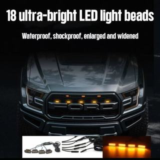 Đèn LED Lưới Tản Nhiệt Trước CHO NISSAN TERRA Đèn Chạy Ban Ngày Bánh Xe Lông Mày Đèn 12V trung tâm ô tô lưới đèn nhỏ màu vàng