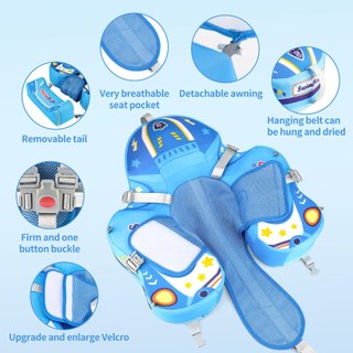 Phao Bơi Eo Swimbobo Có Tán Chống Nắng, Chống Lật An Toàn Cho Bé Tập Bơi
